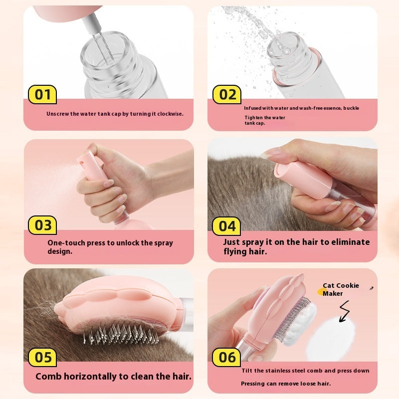 Pet Brush with Spray – Gentle Grooming in Minutes