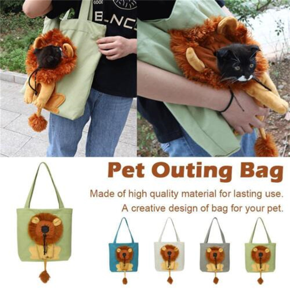Travel Made Cute: Lion Pet Carrier for Small Pets