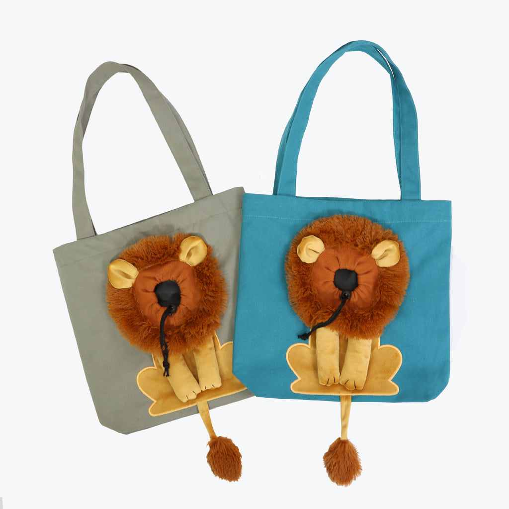 Travel Made Cute: Lion Pet Carrier for Small Pets
