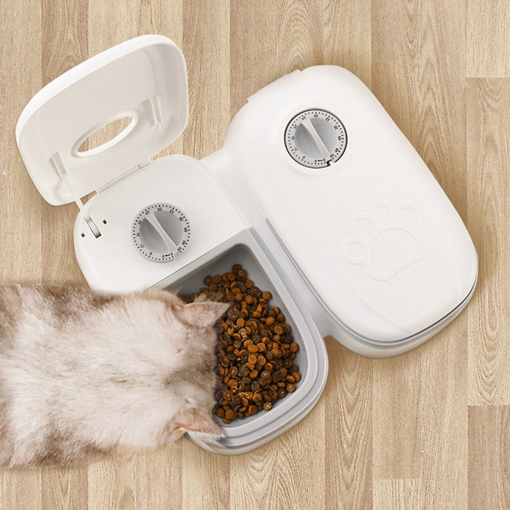 Portion-Friendly Auto Feeder with Stainless Steel Bowl