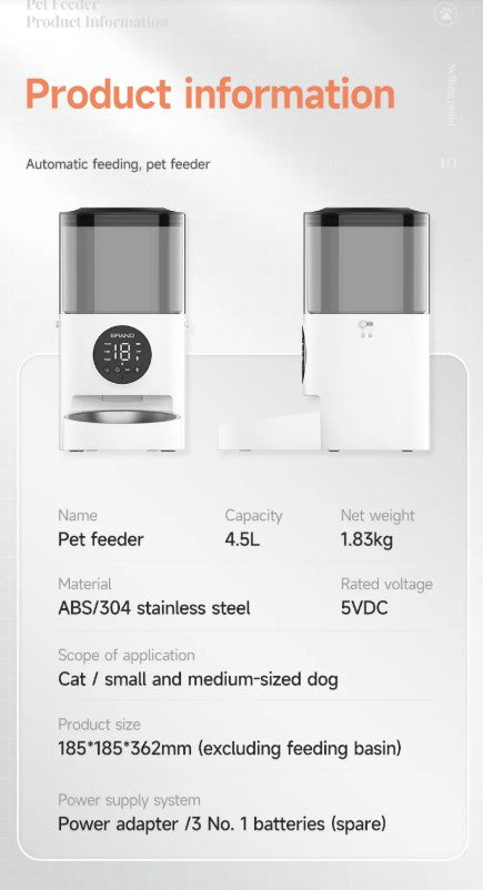 Happy Tummies, On Time: Smart WIFI Pet Feeder