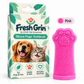 Pet Dental Care Kit: Finger Wipes & Silicone Toothbrush