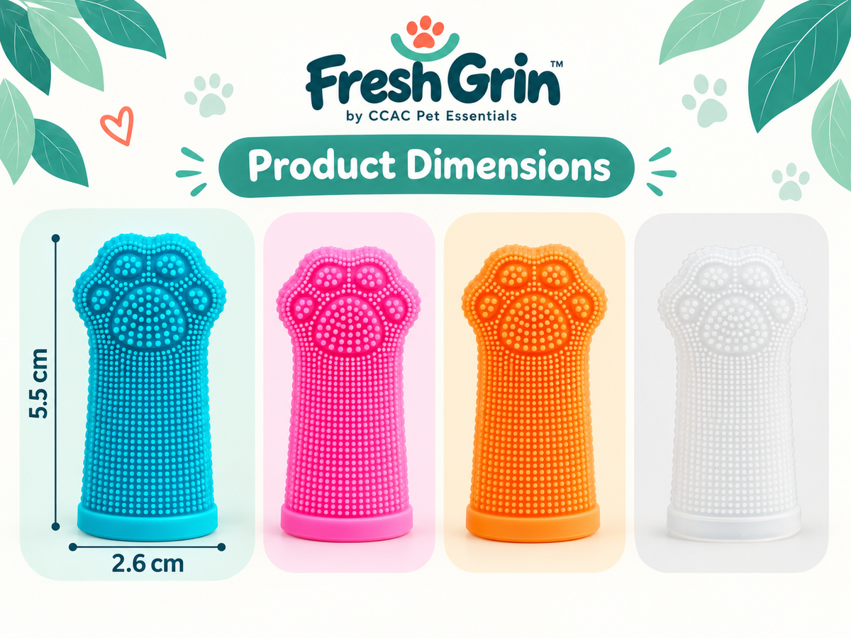Pet Dental Care Kit: Finger Wipes & Silicone Toothbrush