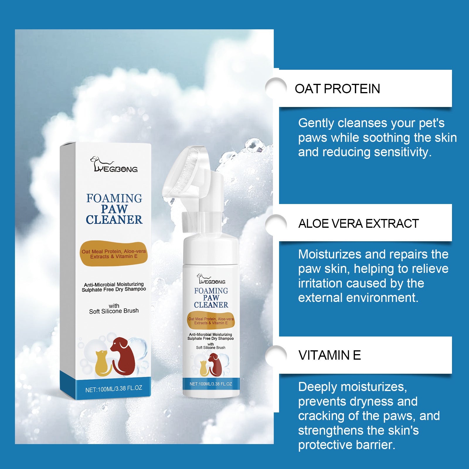 Deep Care Paw Cleaning Foam – Fresh Paws in Seconds