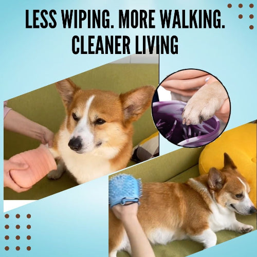 2-in-1 Dog Paw Cleaner Cup – Fast Mud & Dirt Removal